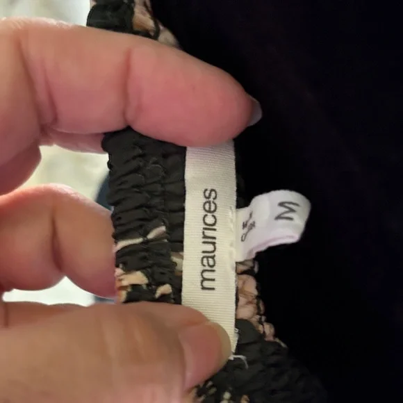 Maurices Dark Green Maxi Dress with Pink Floral Pattern - Picture 5 of 5